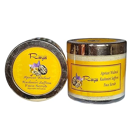 RAYA Apricot Walnut | Kashmiri Saffron Face Scrub 100g