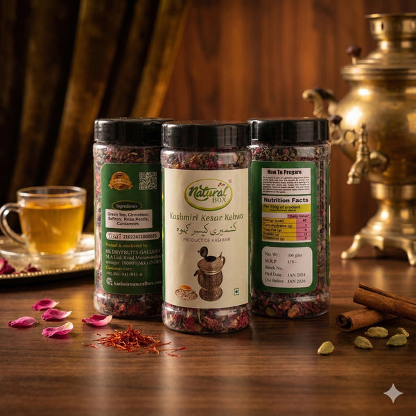 Kashmir Natural Box premium sugar free Kehwah!saffron